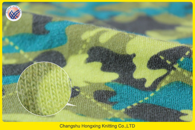 出口品质100%棉迷彩印花汗布 常熟市宏星针纺织品的专业制造